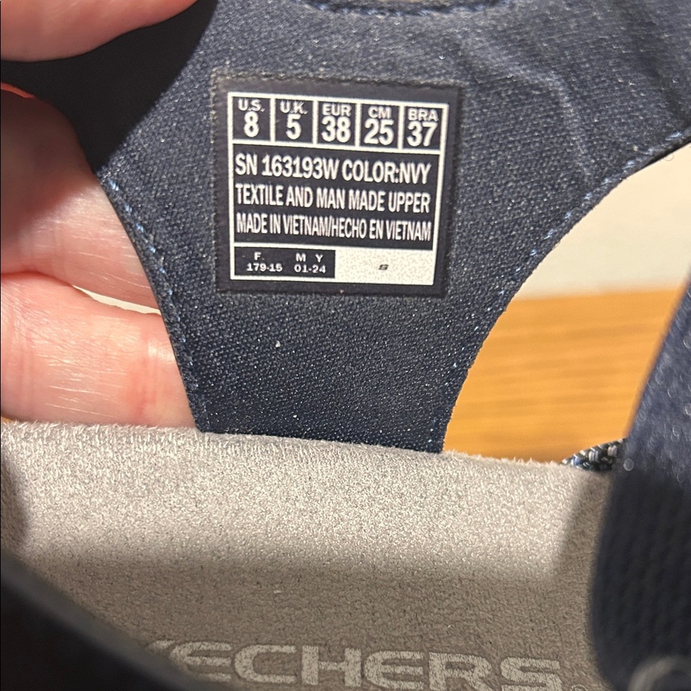 Skechers Navy and Gray Strappy Women’s Sandals - Picture 4 of 9